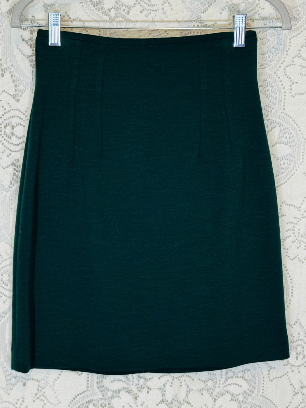 Tailored Dark Green Pencil Skirt - Sleek Office Staple